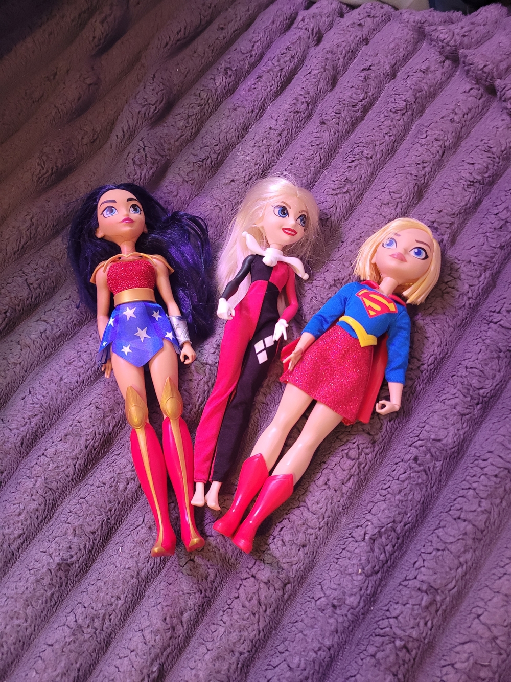Super Hero Doll Lot - Wonder Woman Harlequin And Supergirl ☆☆☆☆☆